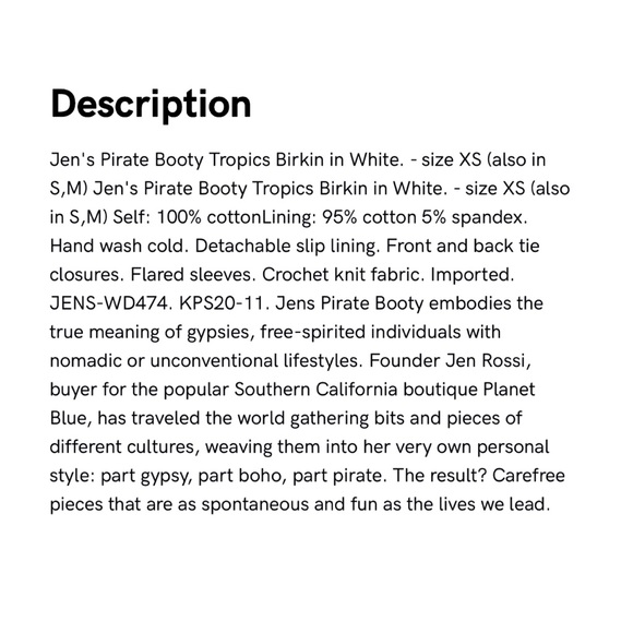 New Jen's Pirate Booty Tropics Birkin in Moon - Picture 12 of 16